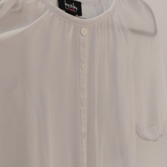 ☆ Sheer Girls White Blouse with Tie ☆ - Picture 3 of 6